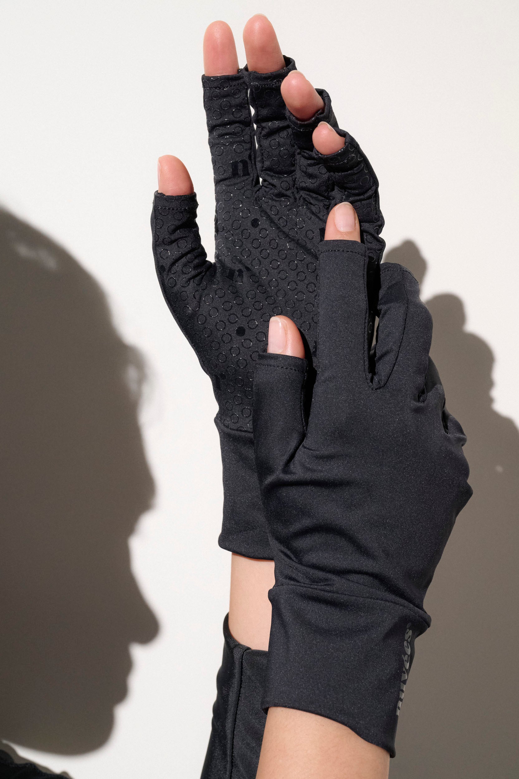 handschuhe protector UV Fingerlose Handschuhe Damen Schwarz, Mojave, UPF 50+– Ker Sun Schweiz