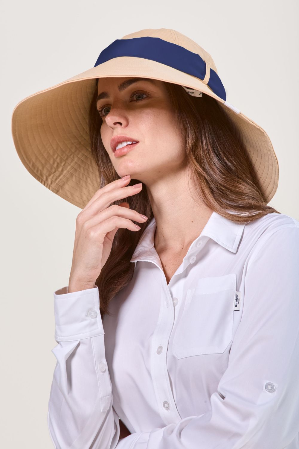 Nuvées Women's UV protective Sun hat, La Rochelle Beige, UPF 50+