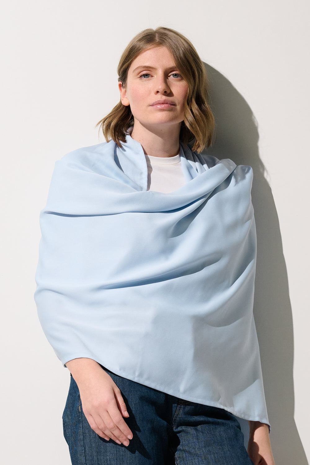Women's Positano UV Protective Beach Shawl, Blue, UPF 50+– Ker Sun USA