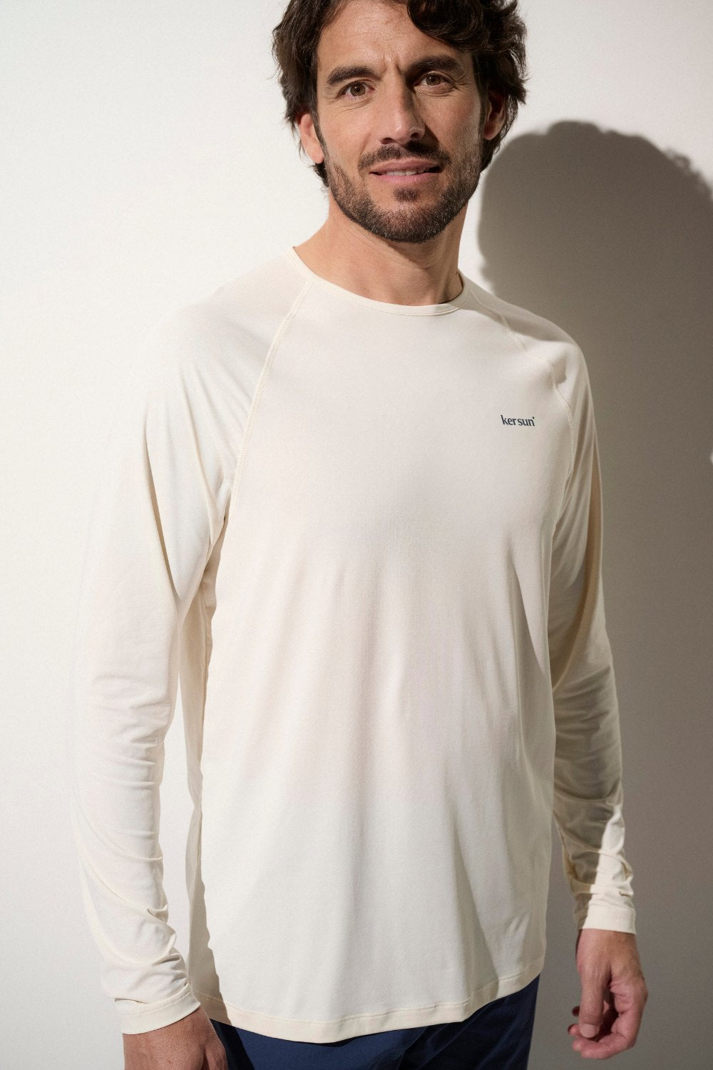 Men's Long-Sleeve UV Sports T-Shirt – White, Oasis, UPF 50+– Ker