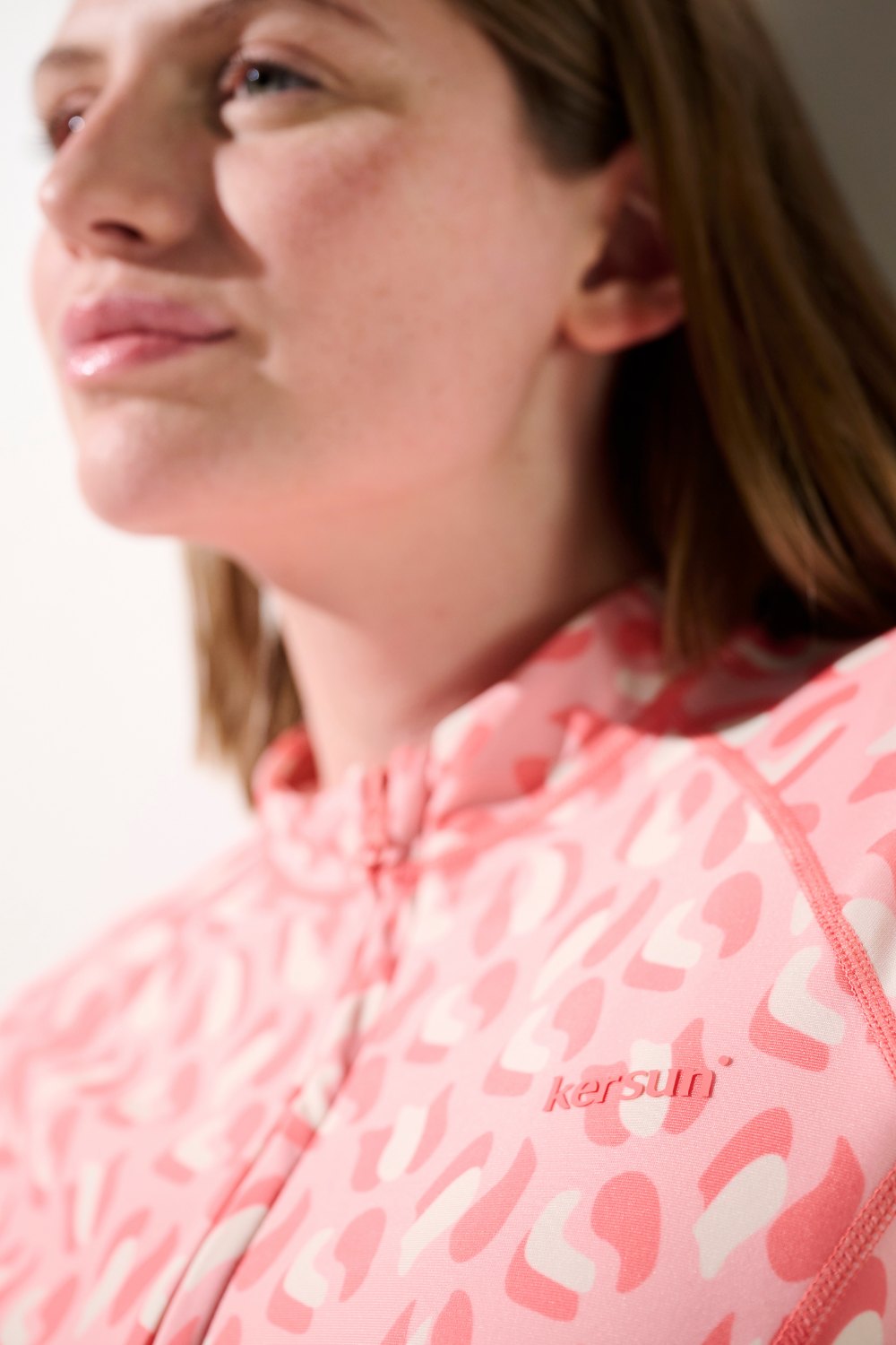 Veste de bain anti-UV - Moorea pour femme en lycra, coloris rose, protection solaire UPF 50+ et confort.