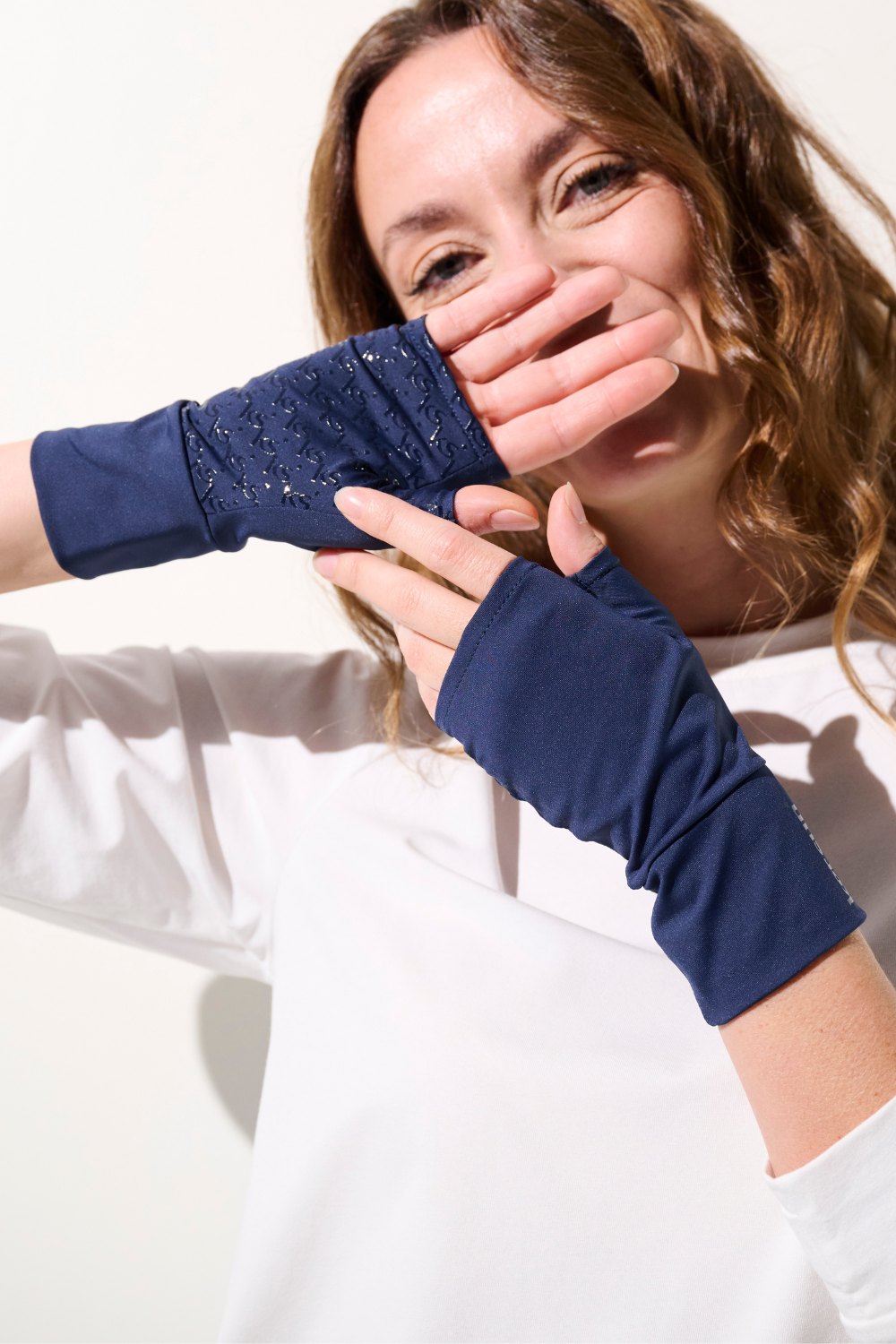 handschuhe fäustling UV Fäustling Handschuhe Damen, Gobi, UPF 50+, Blau– Ker Sun Österreich