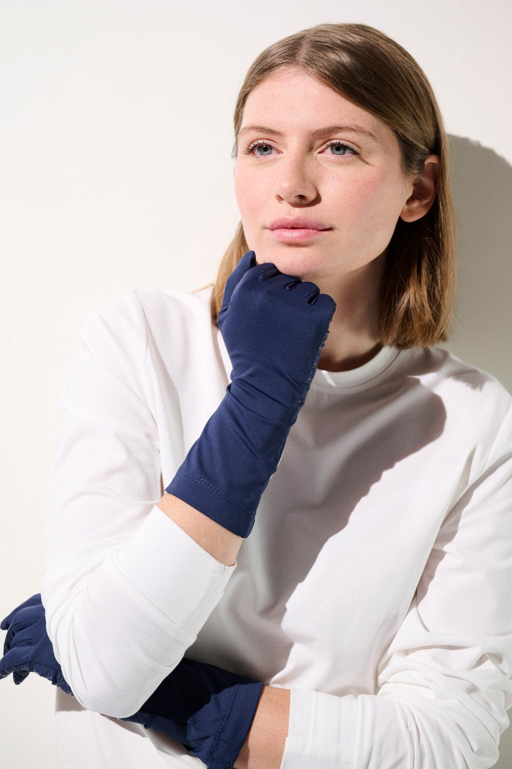 handschuhe bis zur schulter UV Handschuhe Damen, Blau, Mojave, UPF 50+– Ker Sun Österreich