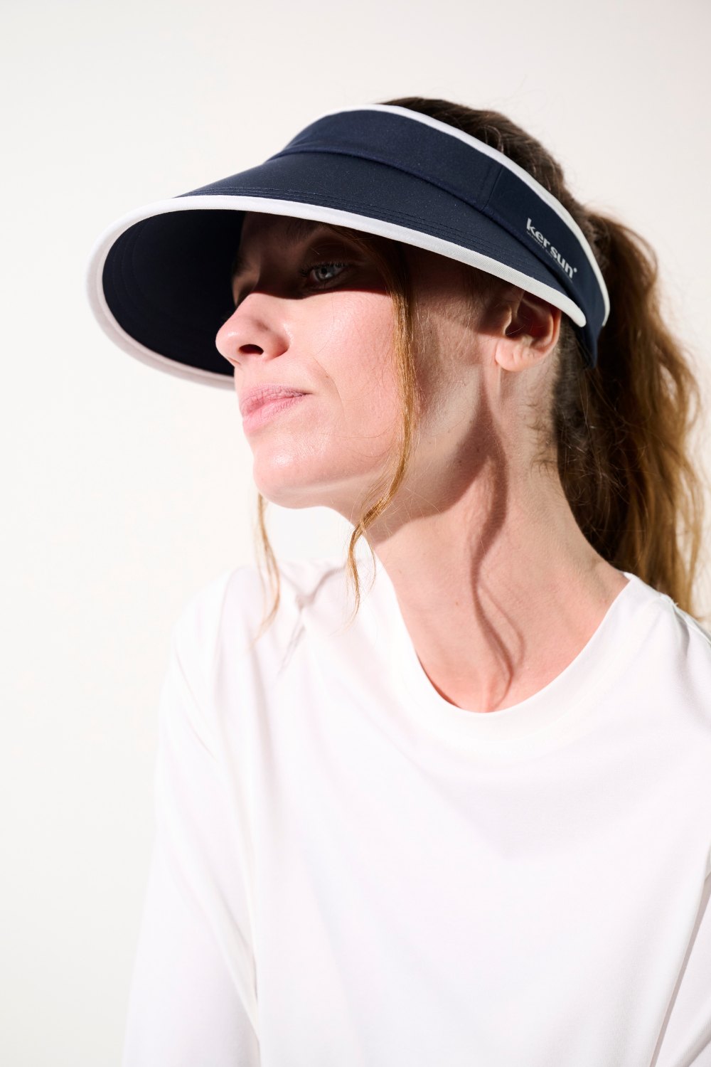 Caprève UV-AB Protector elite 50g Women's UV Visor, Augusta, Blue, UPF 50+– Ker Sun USA