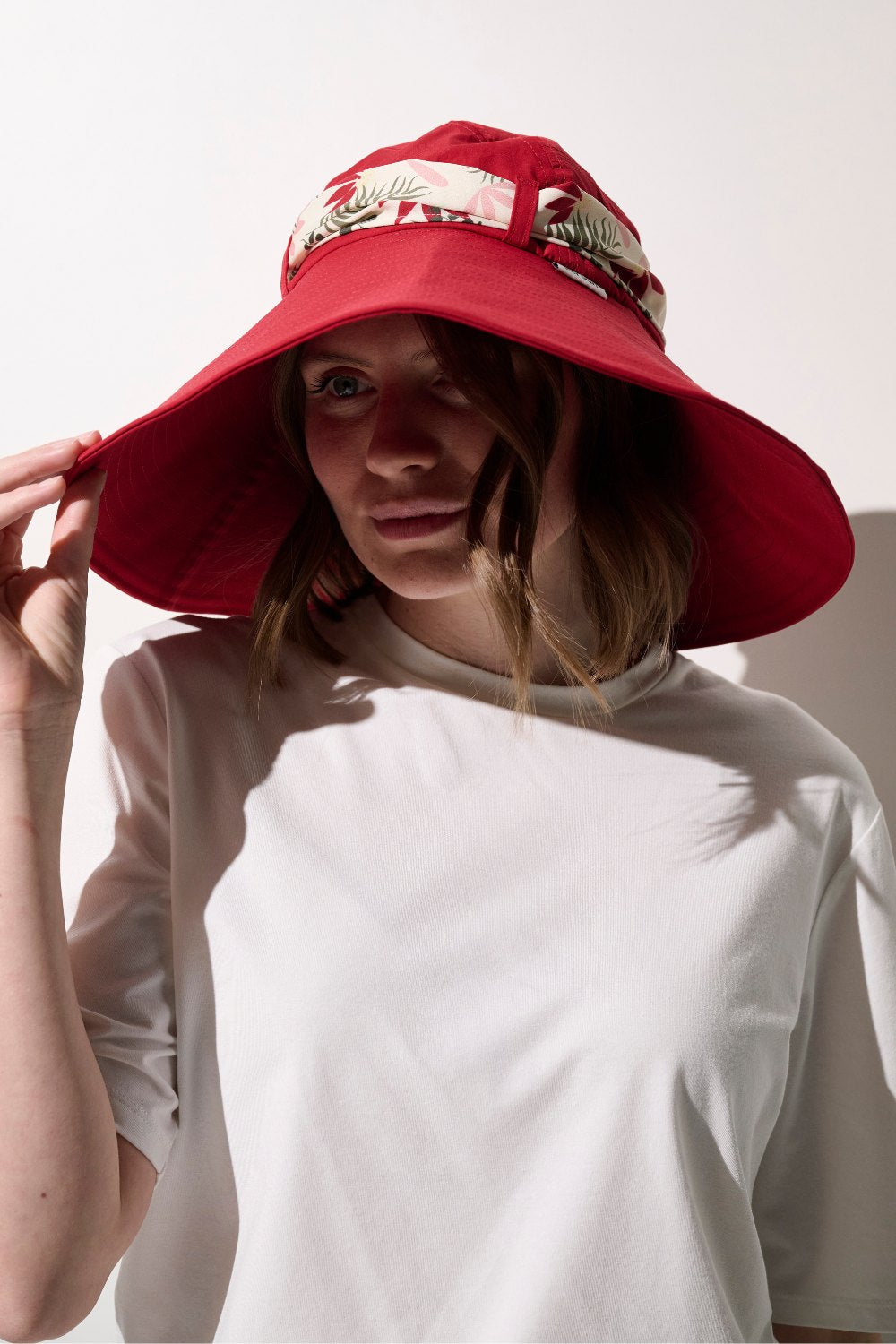 Women's Red UV Sun Hat, La Rochelle, UPF 50+– Ker Sun