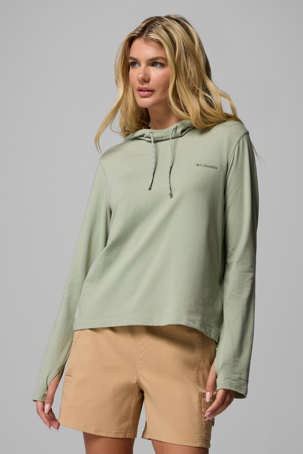 Women's Lightweight UV Sweatshirt, UPF 50+, Green, Sun Trek