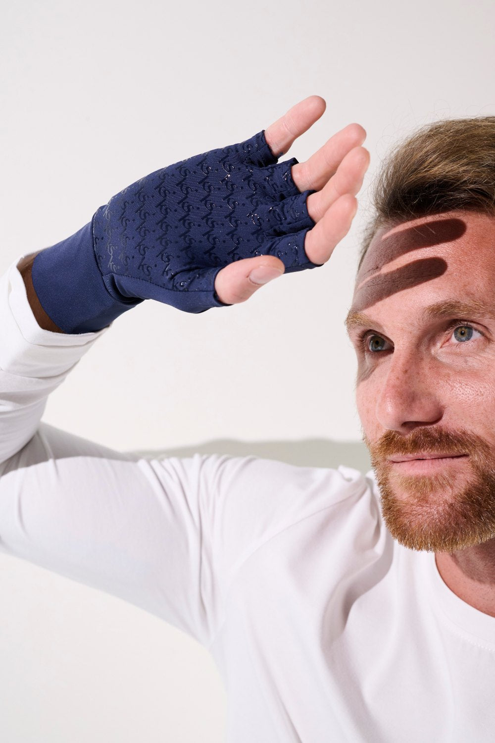 handgelenk handschuhe UV Fingerlose Handschuhe Herren Blau, Gobi, UPF 50+– Ker Sun Schweiz