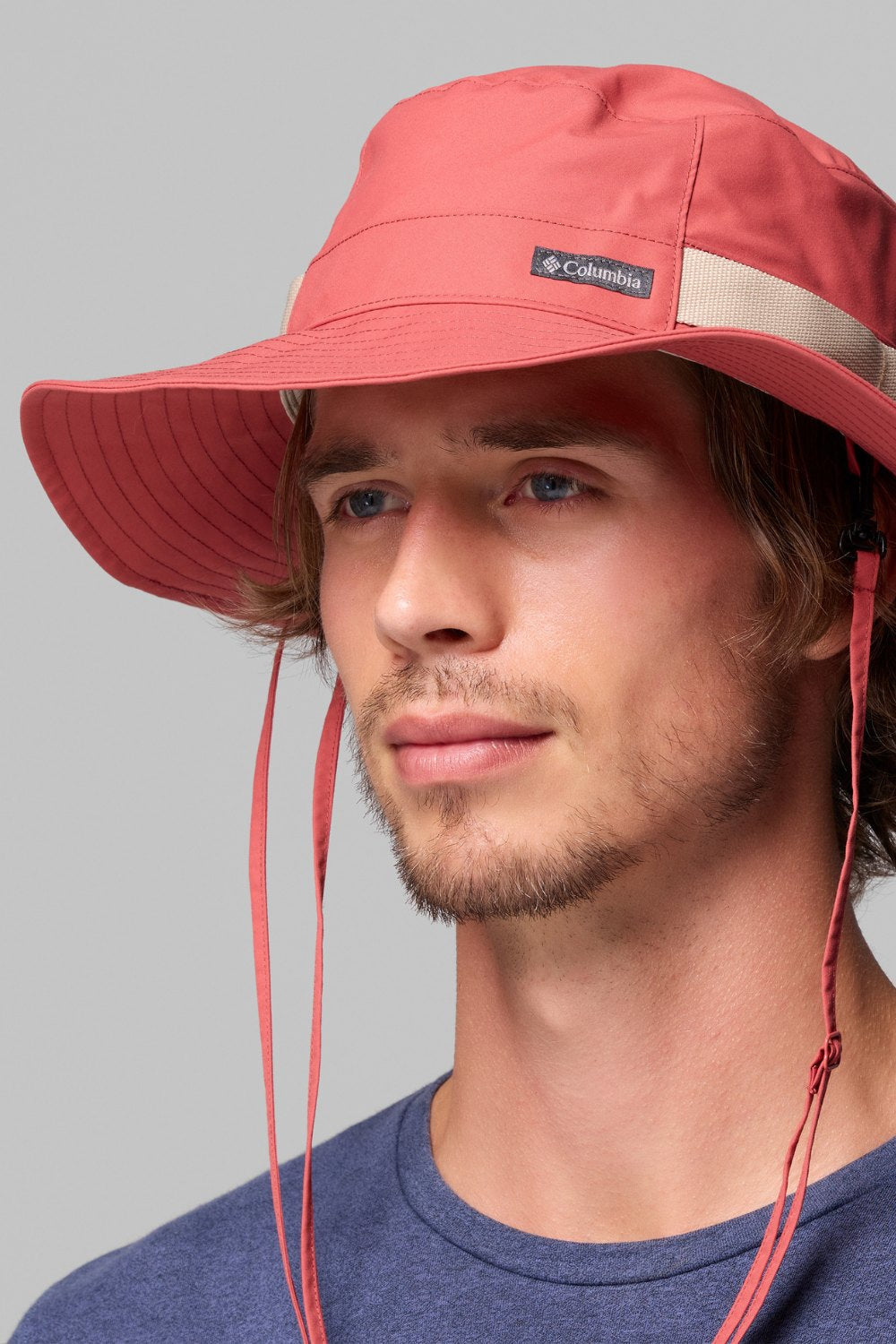 Bob anti-UV - Packable pour homme, couleur corail, idéal pour la protection solaire durant les activités en plein air.