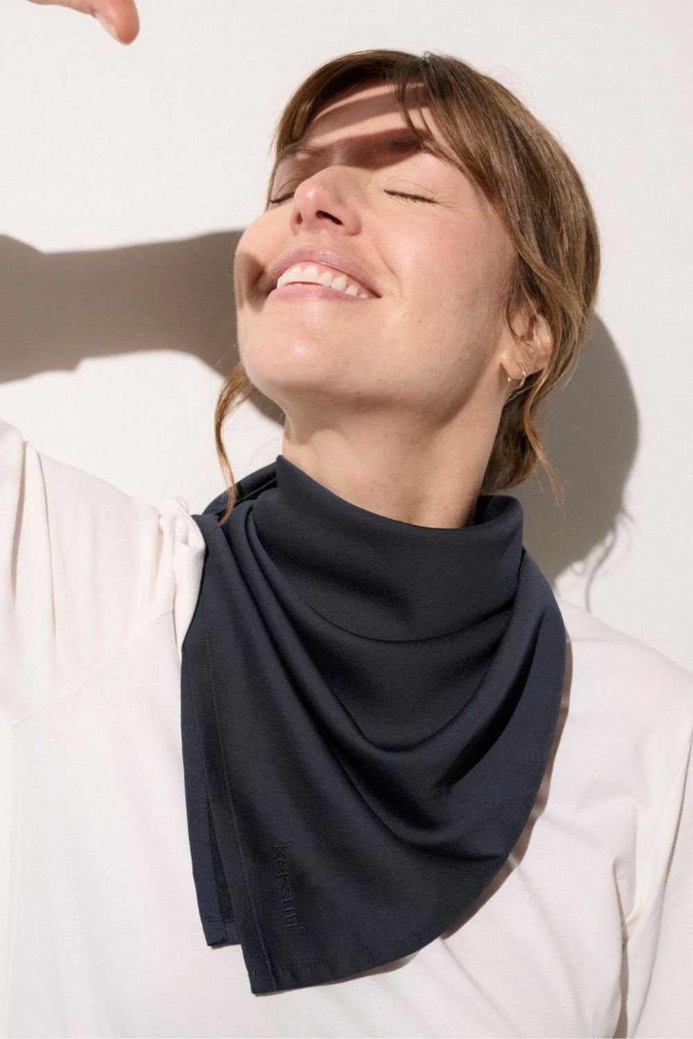 Women's Positano UV Protective Scarf, Black, UPF 50+– Ker Sun USA