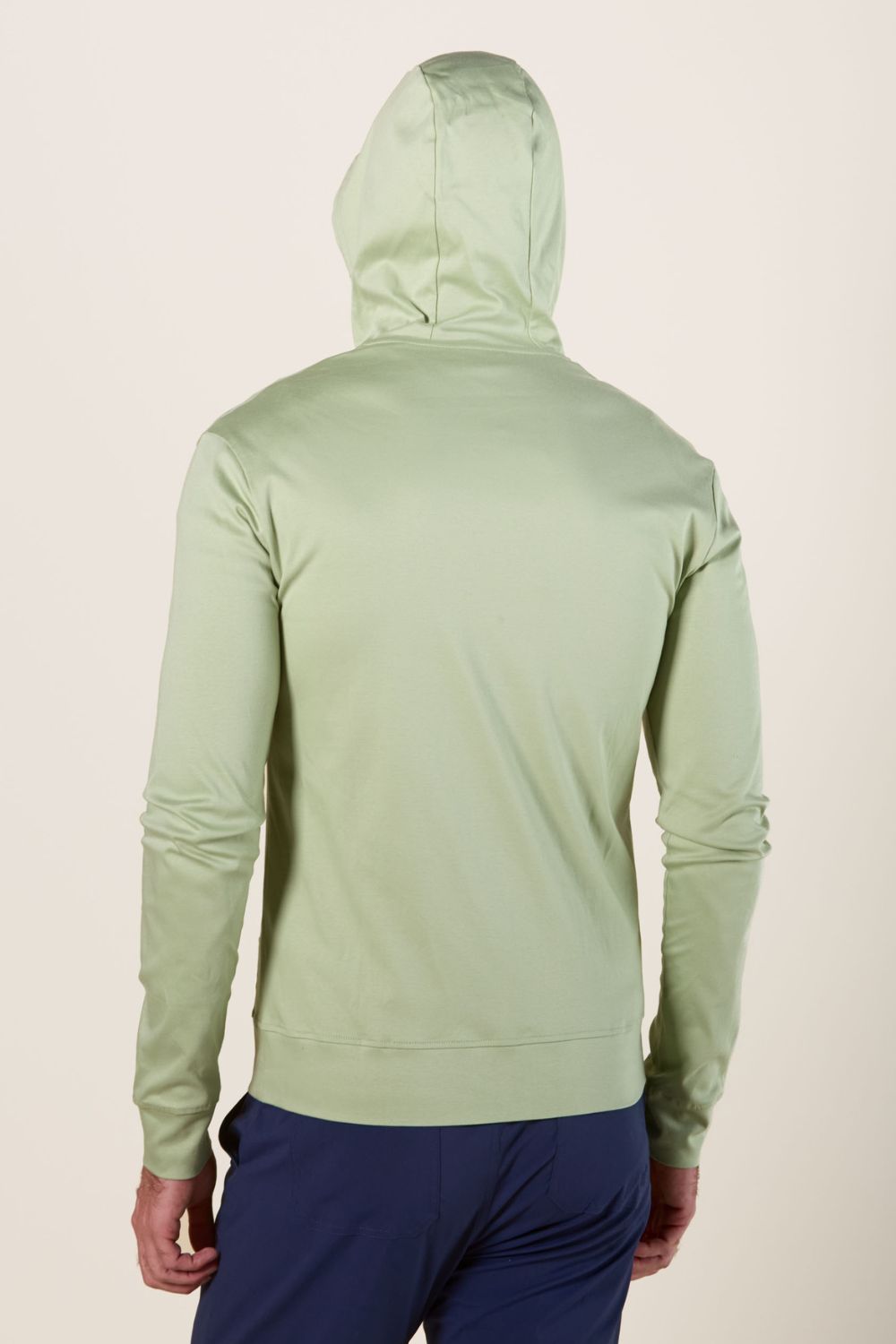 Sweat-shirt anti-UV à capuche Herbe Fraîche, protection solaire UPF 50+ pour activités extérieures.