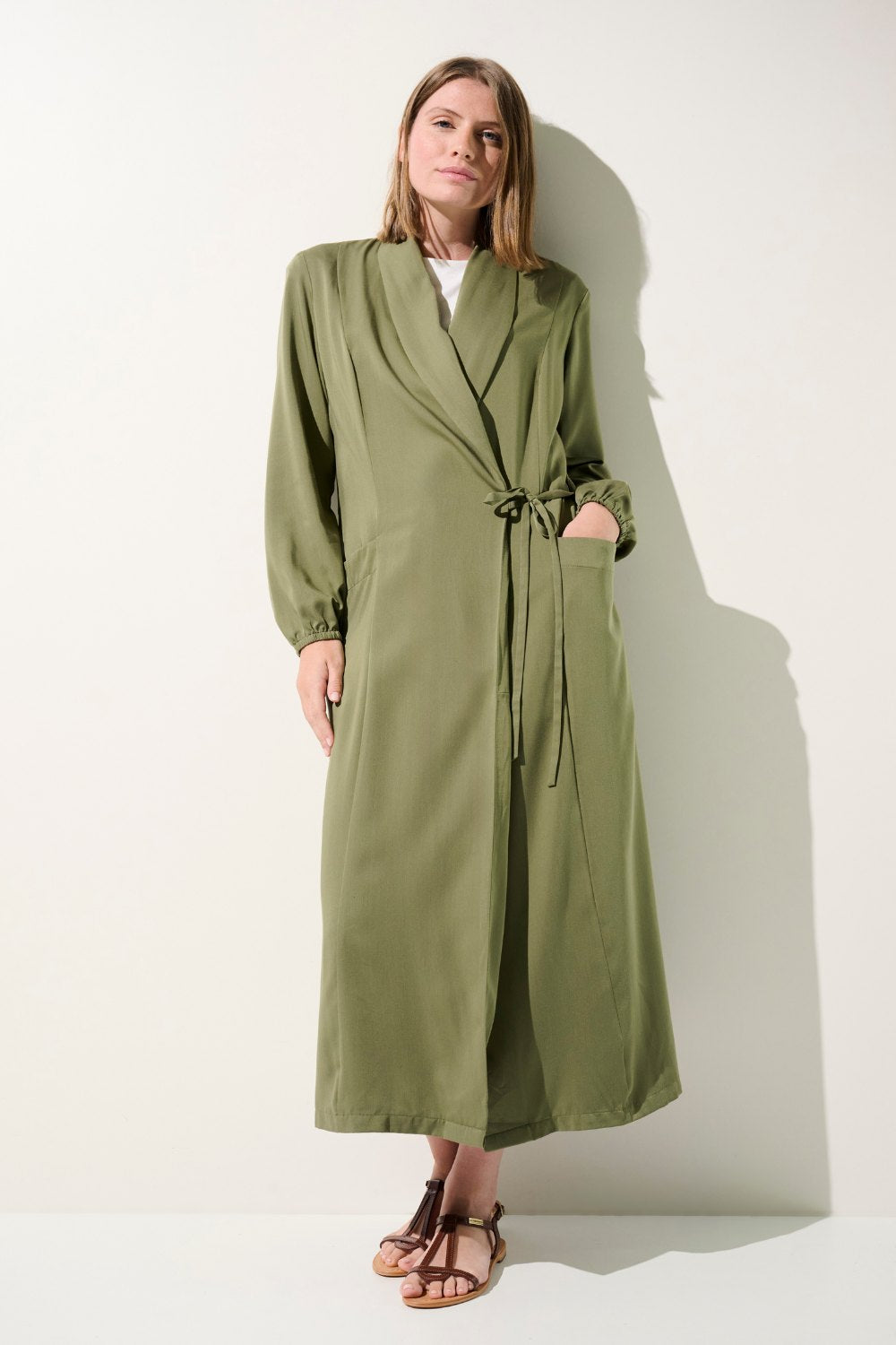 Women's Green UV Kimono, Rimini, UPF 50+– Ker Sun USA