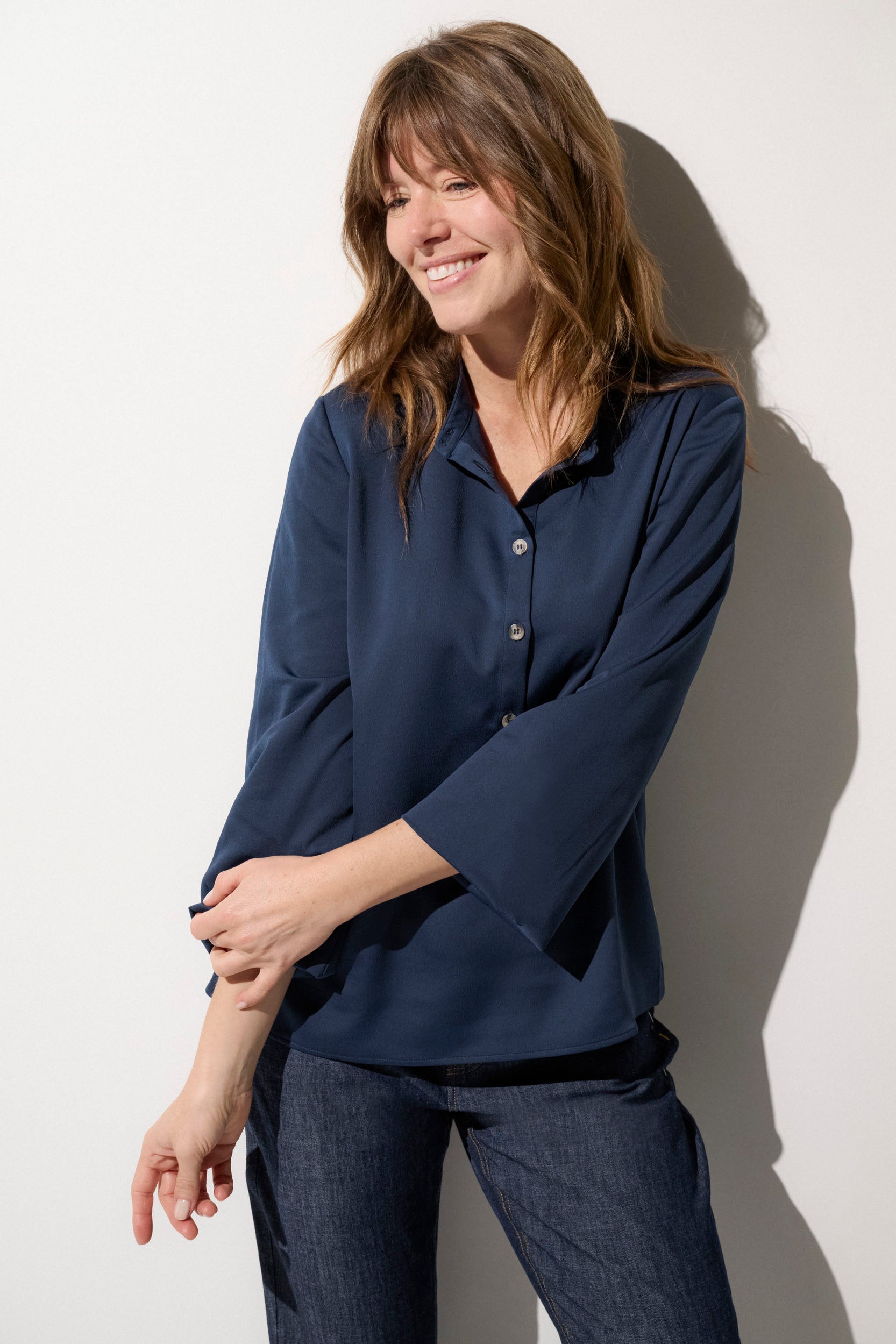 thumbnail image 2 of Linlon Womens Safari Shirts Long Sleeve UV Protection Hiking Fishing UPF 50 Quick 2 of 13