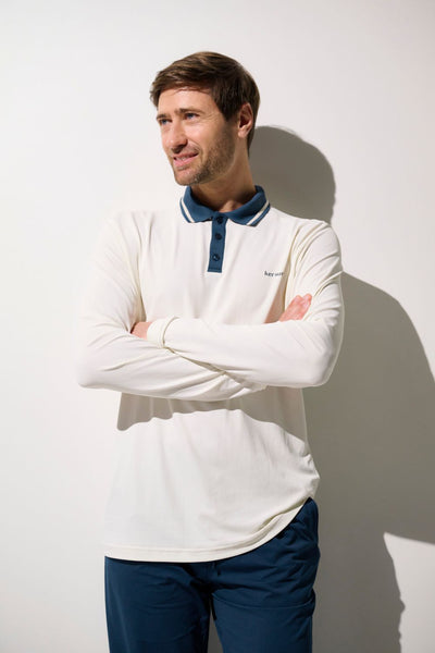 Polo anti-UV - Augusta blanc pour homme, léger et respirant, parfait pour le golf, offrant protection UPF 50+.