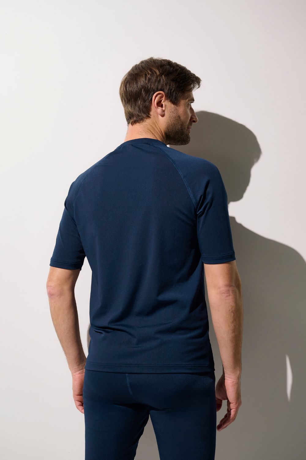 Men's Blue UV Swim T-Shirt Short Sleeves, Moorea, UPF 50+– Ker Sun