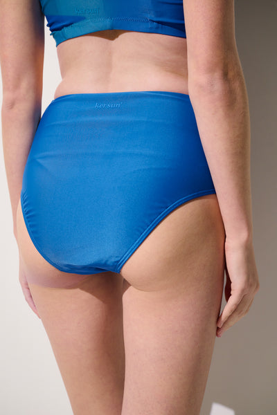 Bas de maillot de bain anti-UV - Capri, taille haute bleu pour femme, confortable et élégant, protection UPF 50+.
