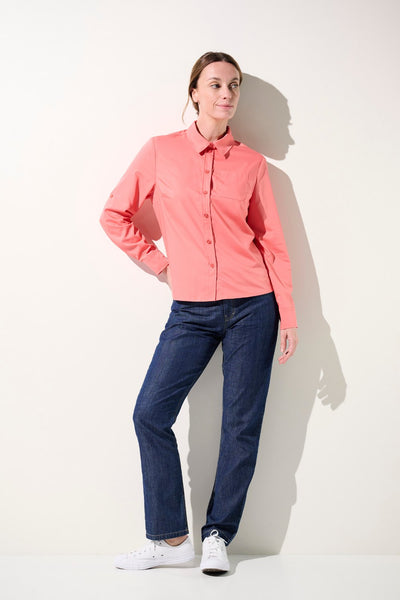 Chemise anti-UV - Antibes rose pour femme, élégante, UPF 50+, parfaite pour les journées ensoleillées.