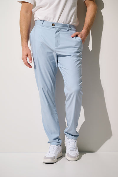 Pantalon anti-UV - Faro en bleu clair pour homme, léger et élégant, offrant une protection solaire UPF 50+.