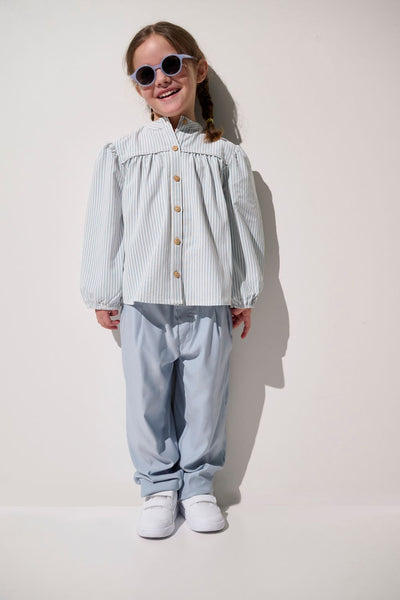 Blouse anti-UV - Sylt pour enfant, rayée légère, manches longues, idéale pour les activités en plein air.