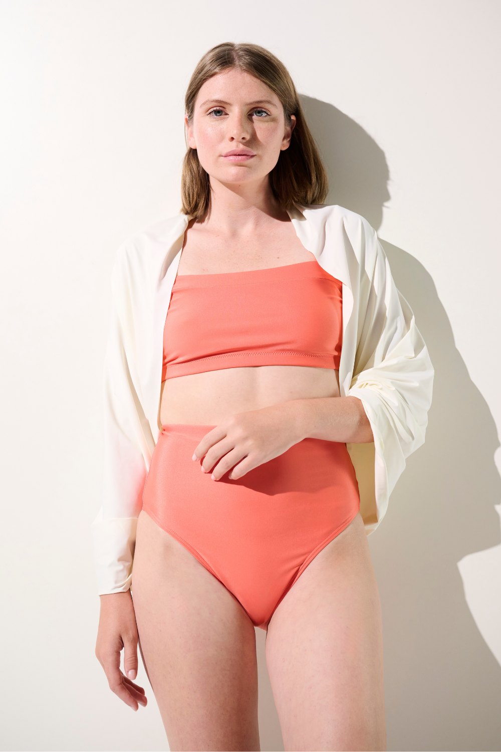 Women's White UV Beach Shawl, Capri, UPF 50+– Ker Sun USA