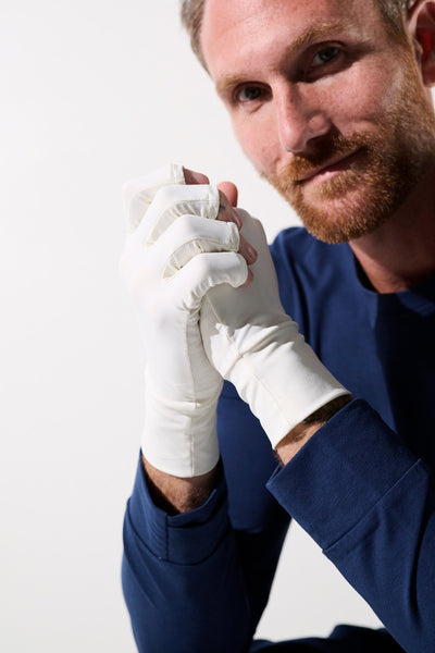UV Fingerlose Handschuhe Herren Weiß, Mojave, UPF 50+– Ker Sun Österreich