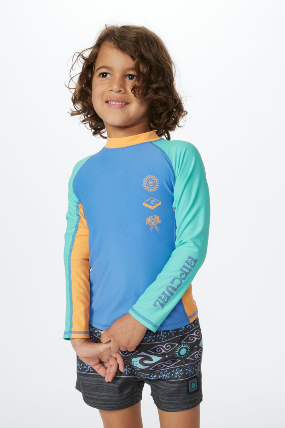 T-shirt Manches Longues Gillz Contender Series UV - Orange Soleil, Taille XL