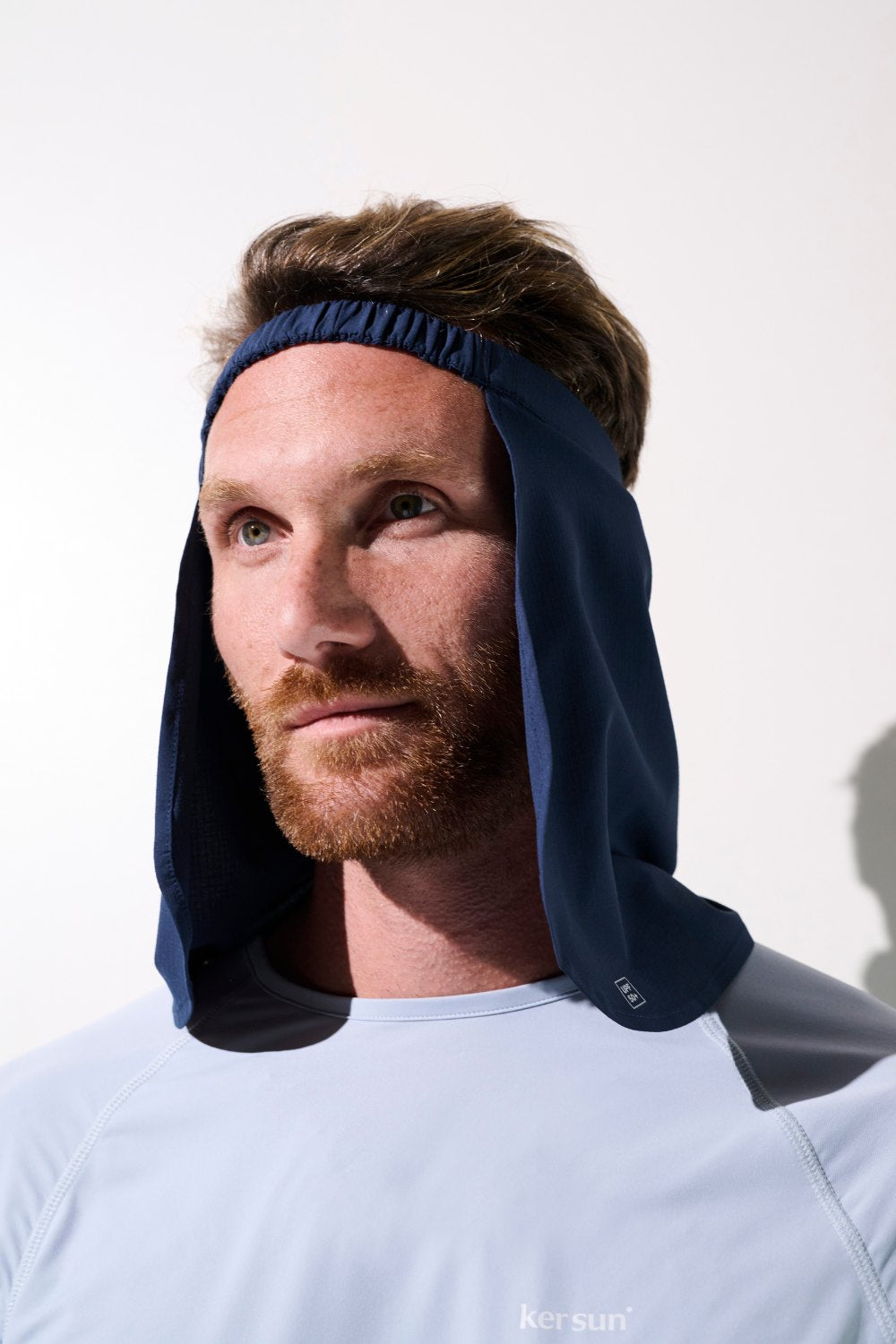 Men's UV Neck Cover, Gobi, Blue, UPF 50+– Ker Sun USA