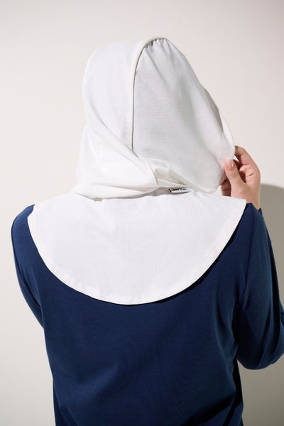 Capuche anti-UV - Mojave blanche pour femme, protection solaire UPF 50+ avec tissu léger et respirant.
