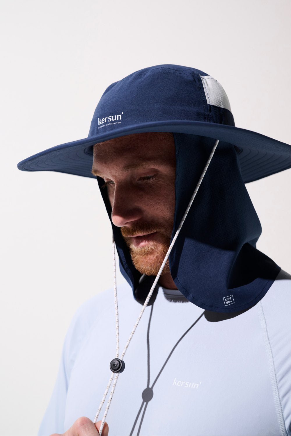 Men's UV Neck Cover, Gobi, Blue, UPF 50+– Ker Sun USA