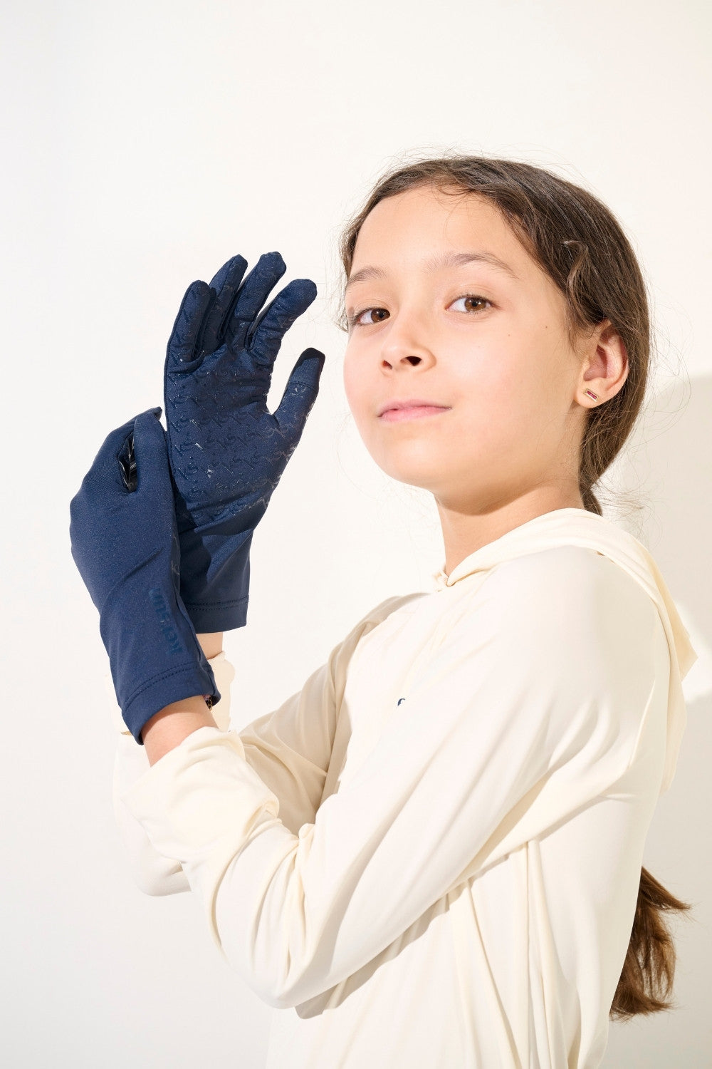 Kids' UV Gloves, 6-16 years, Blue, Mojave, UPF 50+– Ker Sun USA