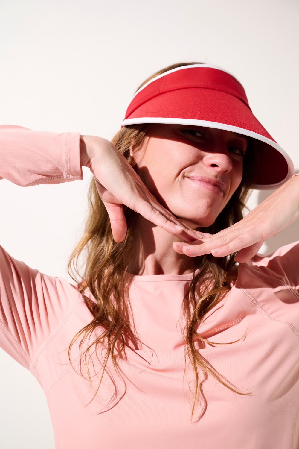 Women's UV Visor, Augusta, Red, UPF 50+– Ker Sun USA
