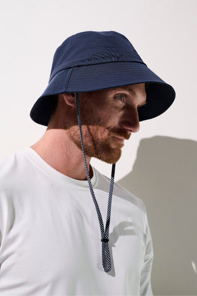 Bob anti-UV - Faro pour homme, léger et pratique, offrant protection solaire UPF 50+, couleur marine.