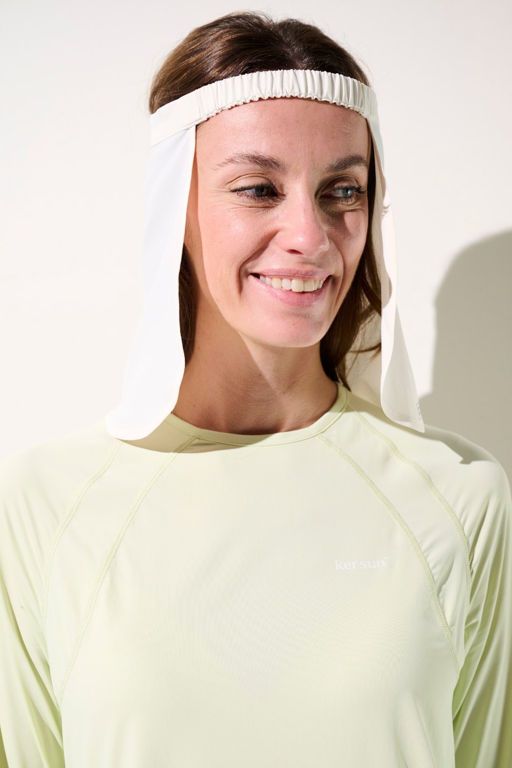Women's UV Neck Cover, Gobi, White, UPF 50+– Ker Sun USA