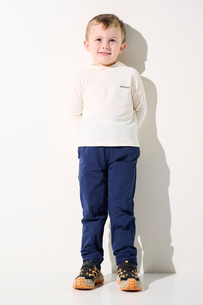 Pantalon anti-UV - Oasis bleu pour enfant, léger et confortable, offrant une protection solaire UPF 50+.