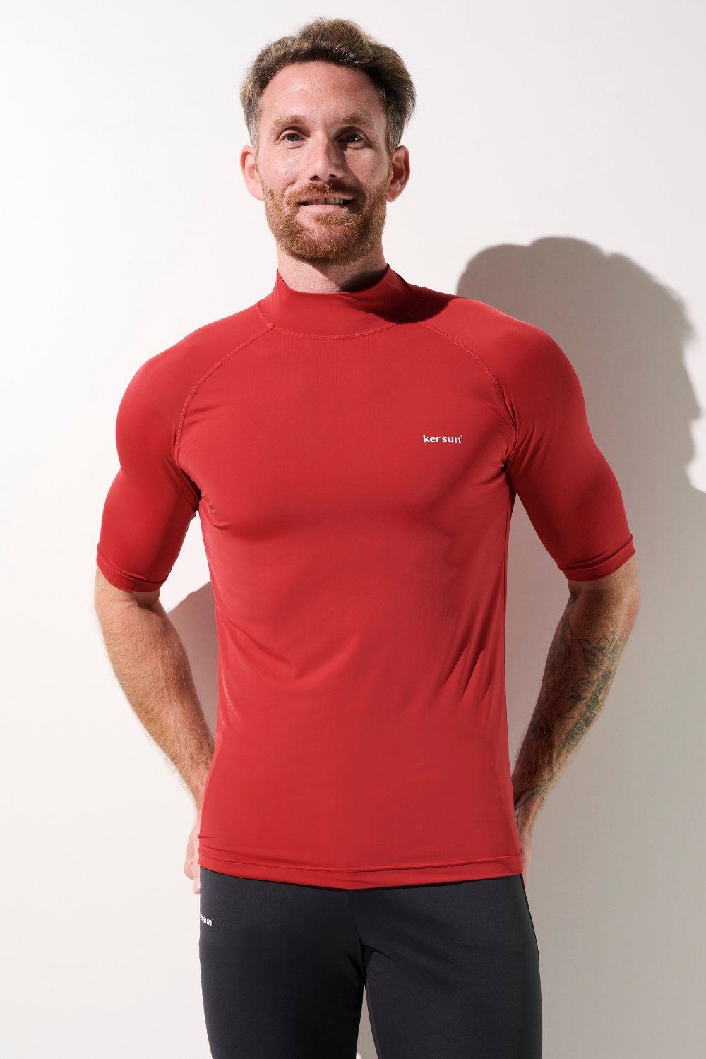 Men's UV Swim Shirt, Malibu, Red, UPF 50+– Ker Sun USA