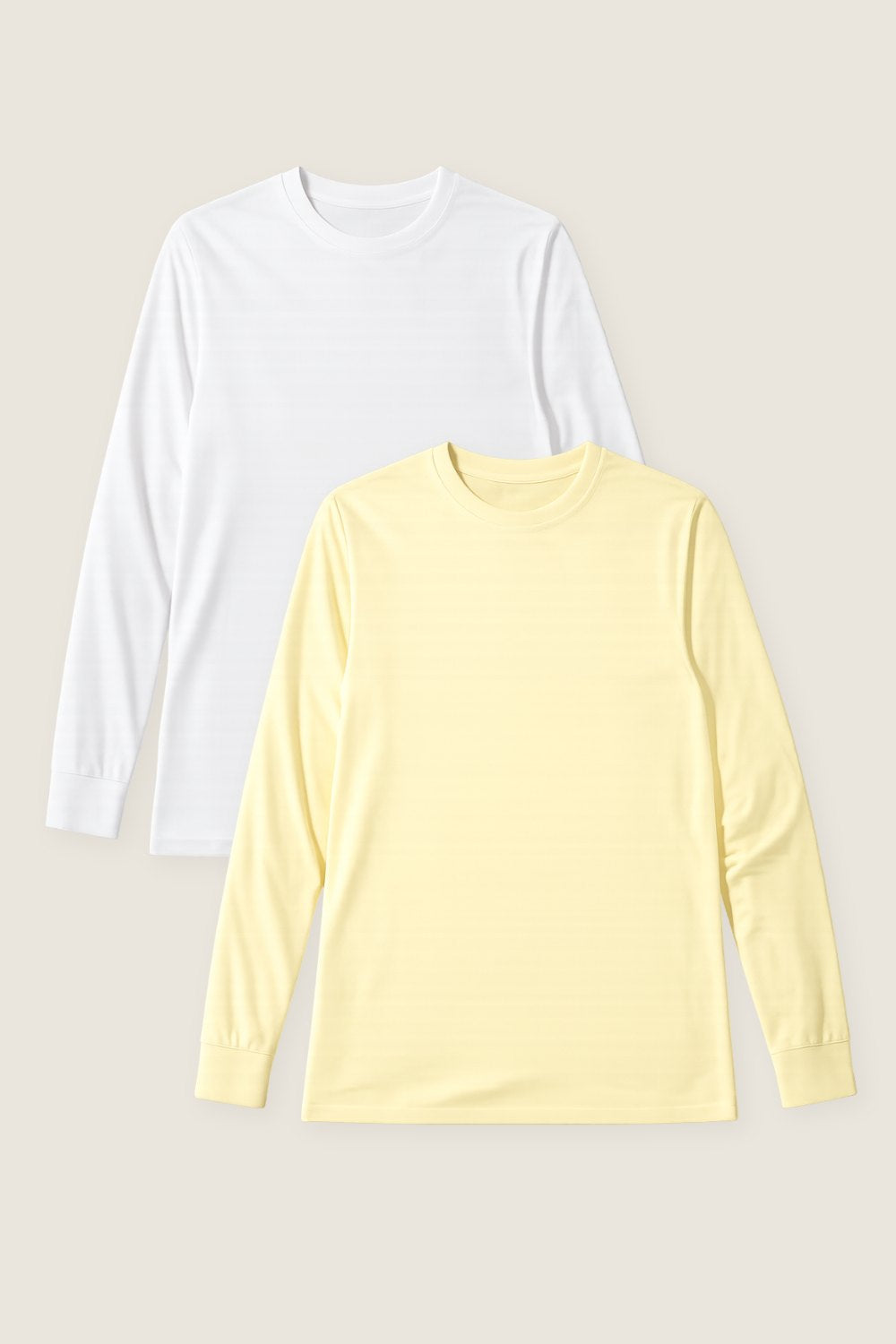LOT - 2 x T-shirt anti-UV - Saint-Malo (Blanc/Citronnade)