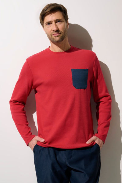 T-shirt anti-UV - Faro rouge pour homme, léger et élégant, offrant une protection solaire UPF 50+.