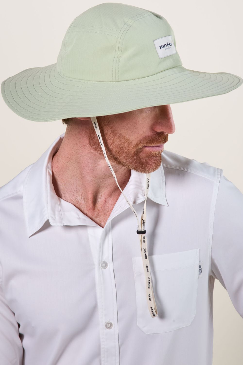 Men's UV protection hat medium brim - Fresh Grass - Nuvées - UPF