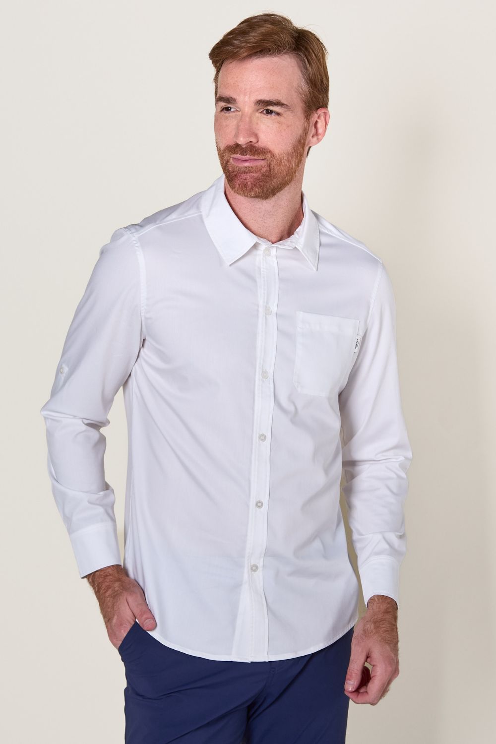 Men's UV Shirt - White - Nuvées - UPF 50+ - S