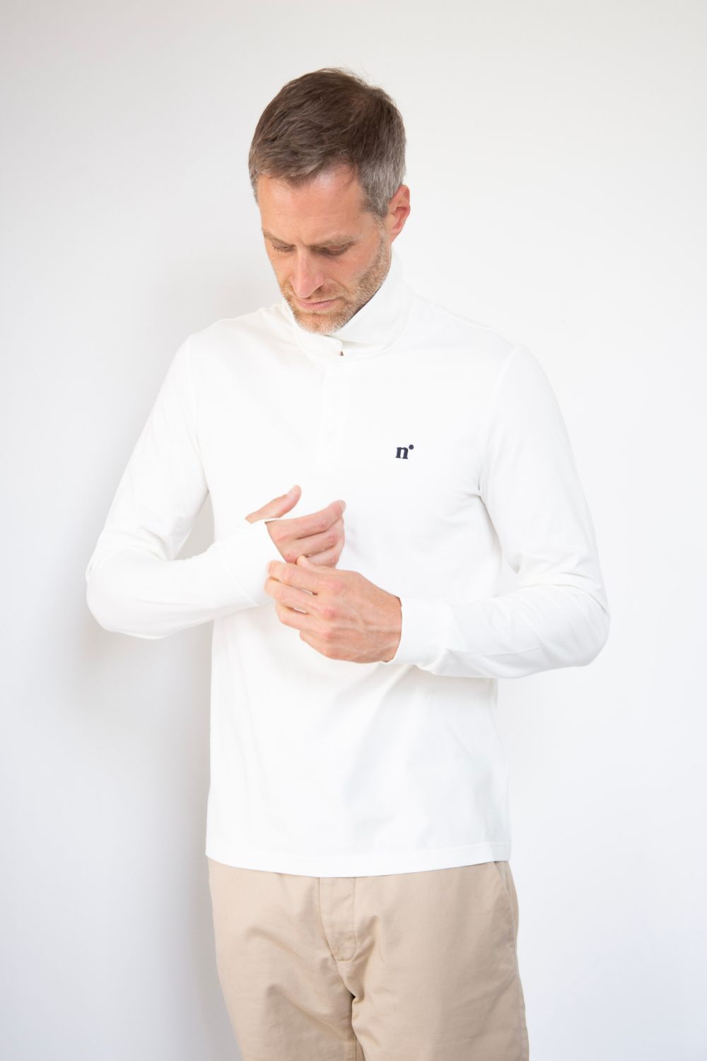 Chemise Soleil Homme George – Manches Longues, Capuche, UPF50+, Bleu Frêne, Taille L