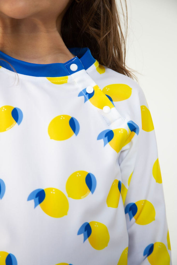 T-shirt de bain anti-UV enfant Citrons Nuvees - KER SUN