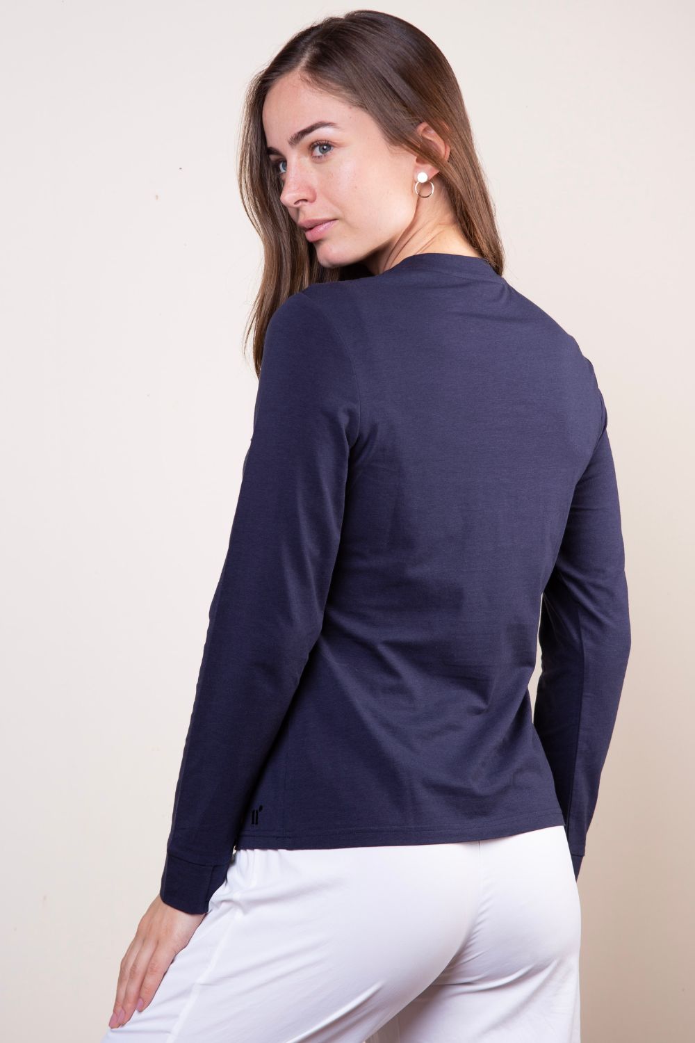 T-shirt anti-UV femme à manches longues Lite - Bleu Fjord - Nuvées