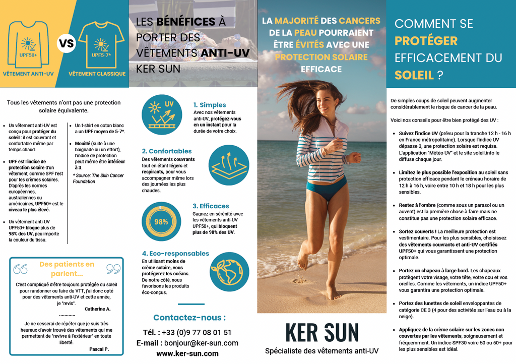 Brochure Patients - Vêtements anti-UV - KER SUN