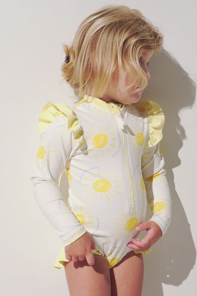 Maillot de bain anti-UV manches longues - Flores