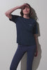 T-shirt anti-UV - Boston bleu marine pour femme, léger et confortable, idéal pour les activités sportives en extérieur.