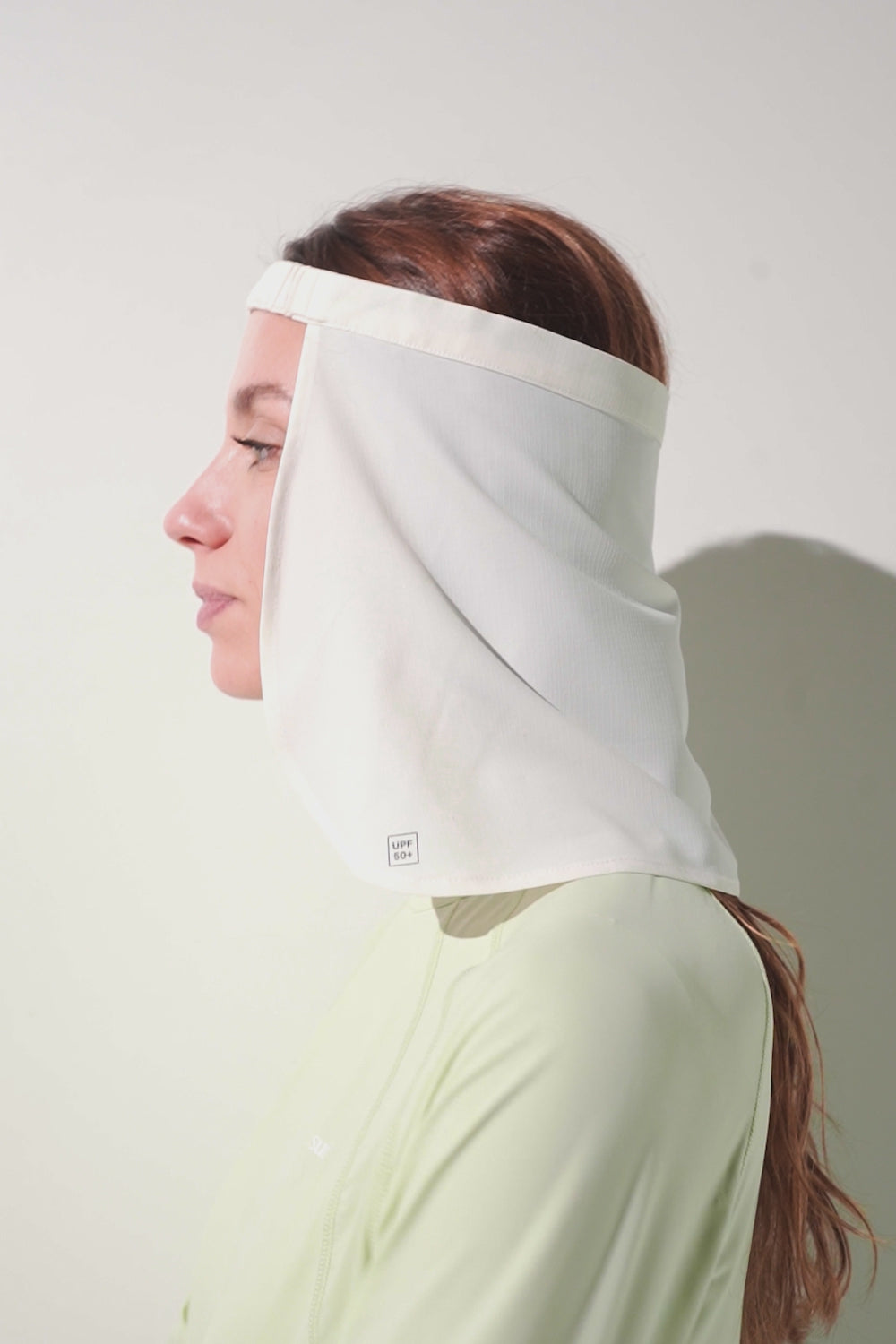 Women's UV Neck Cover, Gobi, White, UPF 50+– Ker Sun USA