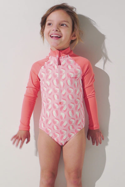 Maillot de bain anti-UV manches longues - Flores