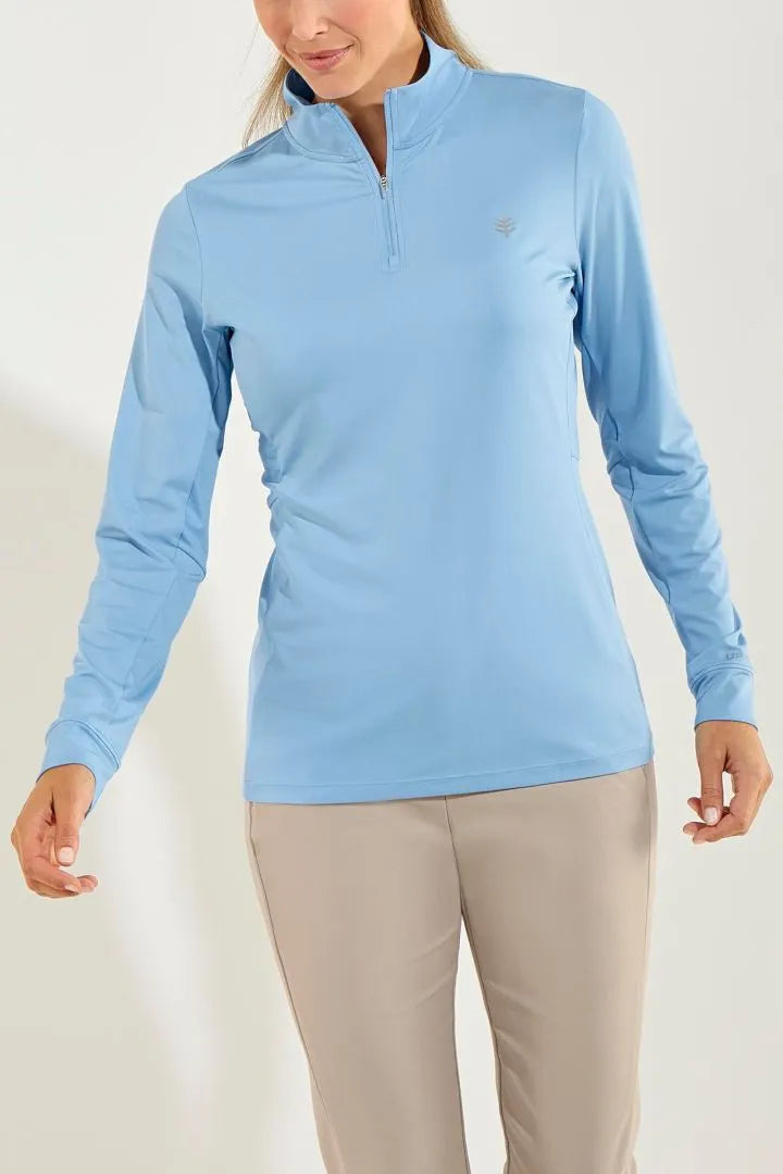 Polo zippé de sport Anti UV - Femme - Coolibar - Devi Fitness - KER SUN