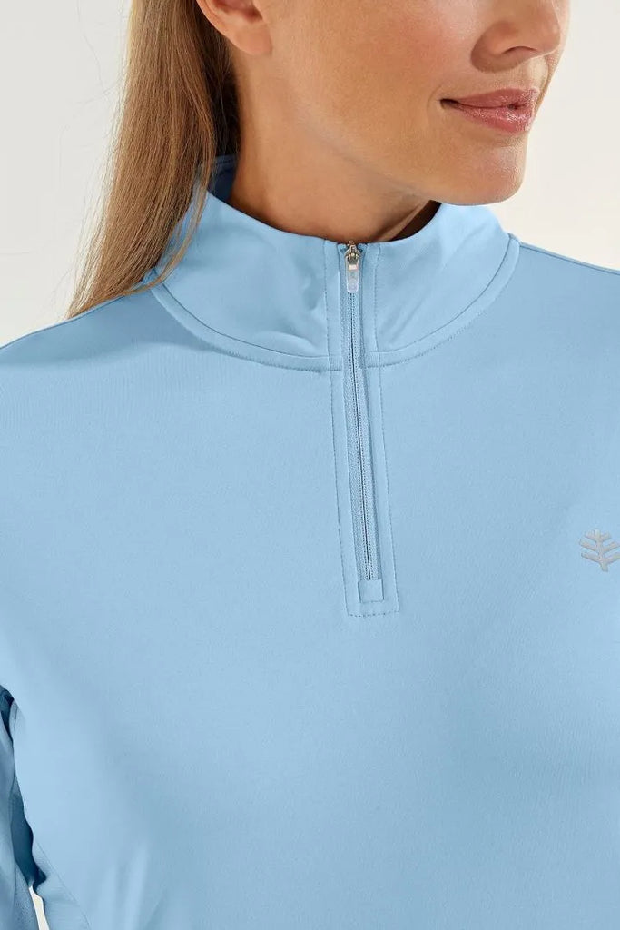 Polo zippé de sport Anti UV - Femme - Coolibar - Devi Fitness - KER SUN