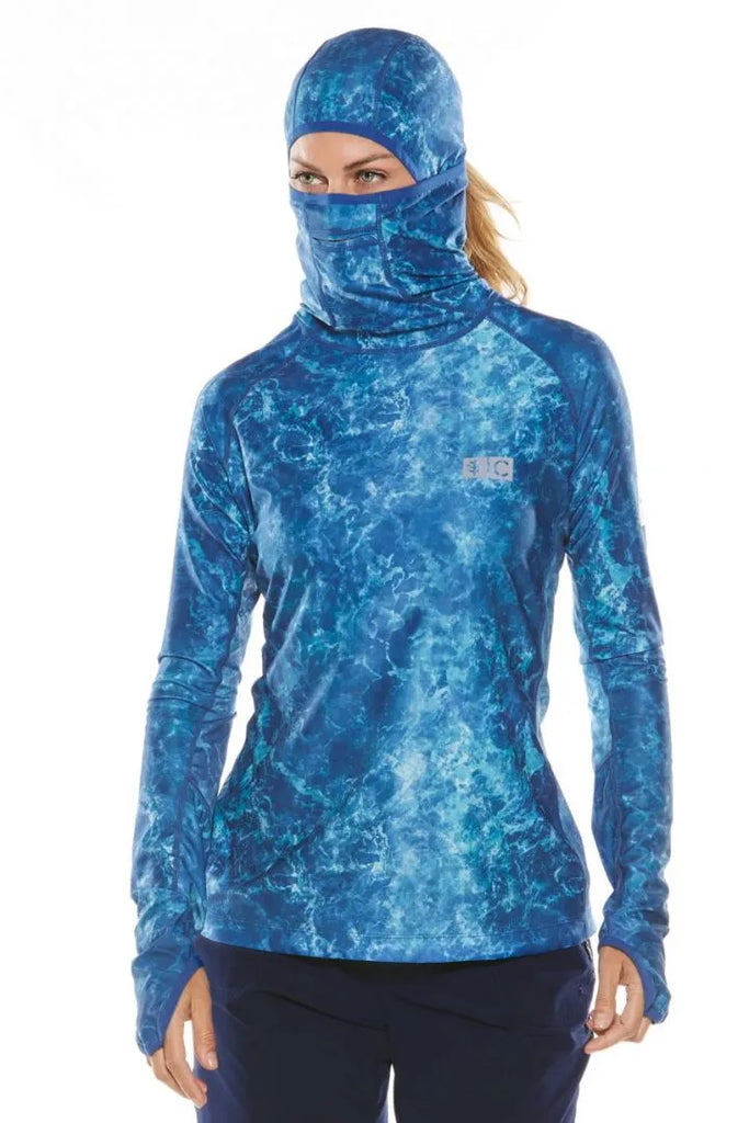 T-shirt anti-UV femme aquatique à capuche - Paros - Coolibar - KER SUN