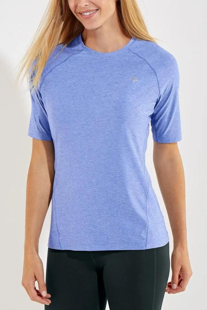 T-Shirt anti-UV femme manches courtes de sport - Devi Fitness - Coolibar